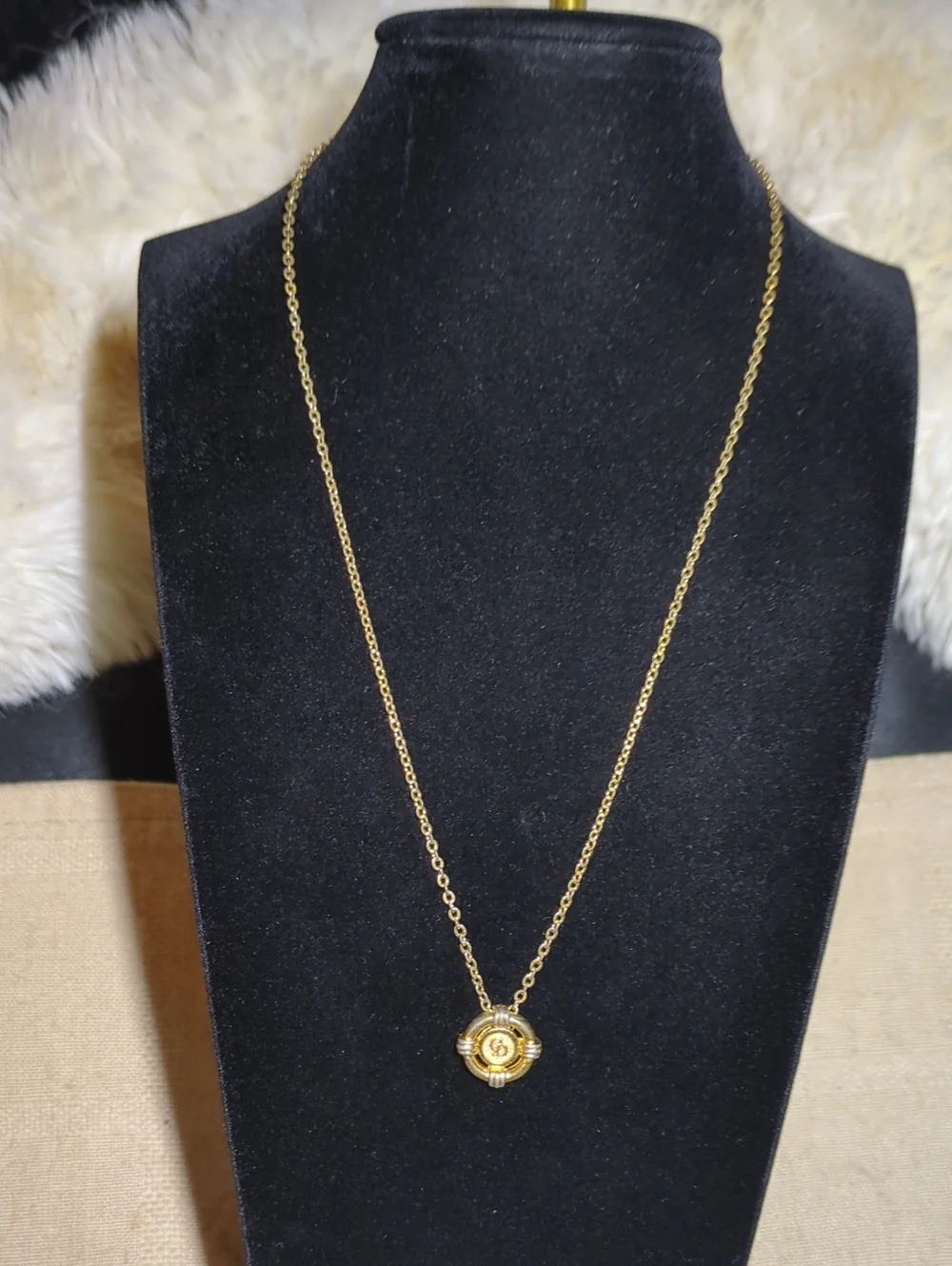 Vintage Christian Dior Dior Gold-Tone Floral Medallion Necklace NOW ONLY $155